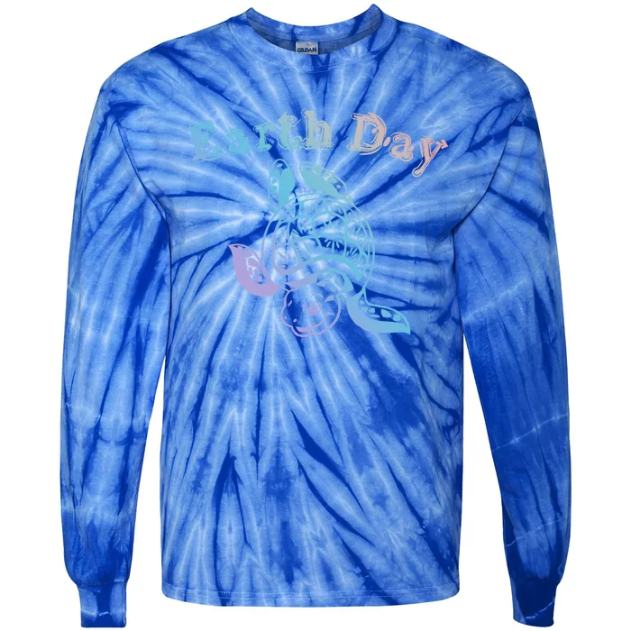 Earth Day Sea Turtle Animal Nature Conservation Activist Cool Gift Tie-Dye Long Sleeve Shirt