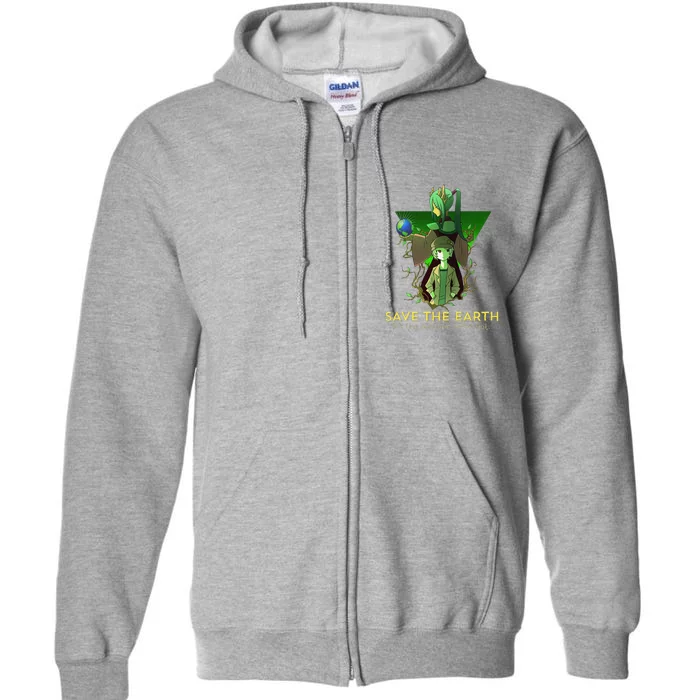 Earth Day Save The World From Pollution Full Zip Hoodie