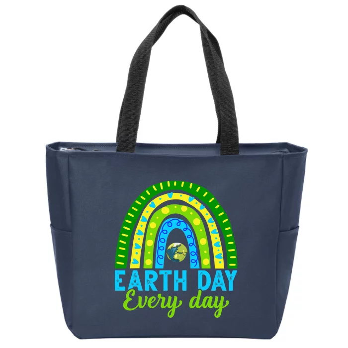 Earth Day Save Our Home Plant More Trees Go Planet Zip Tote Bag