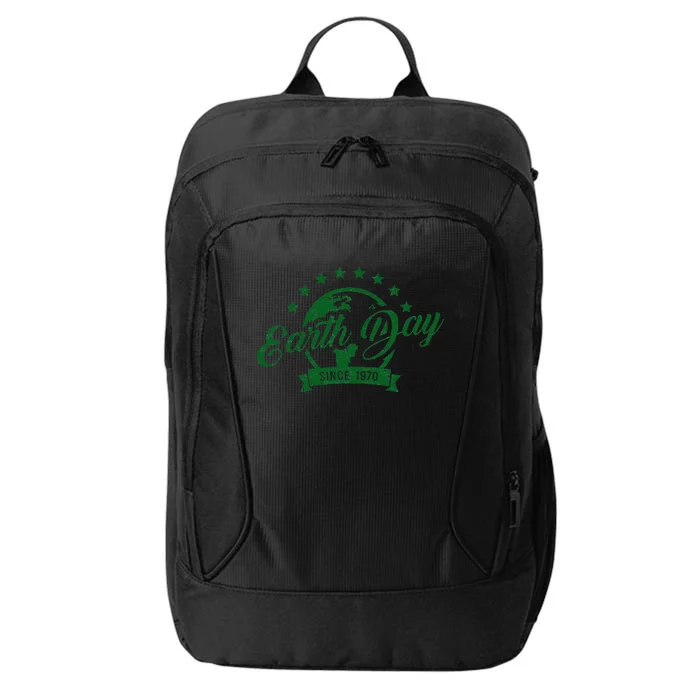 Earth Day Since 1970 Retro Globe Science Gift City Backpack