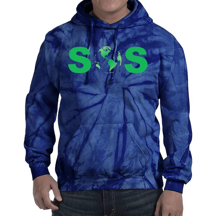 Earth Day SOS ProScience Save The Planet Sustainability Tie Dye Hoodie