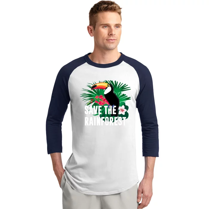 Earth Day Save The Rainforest Baseball Sleeve Shirt