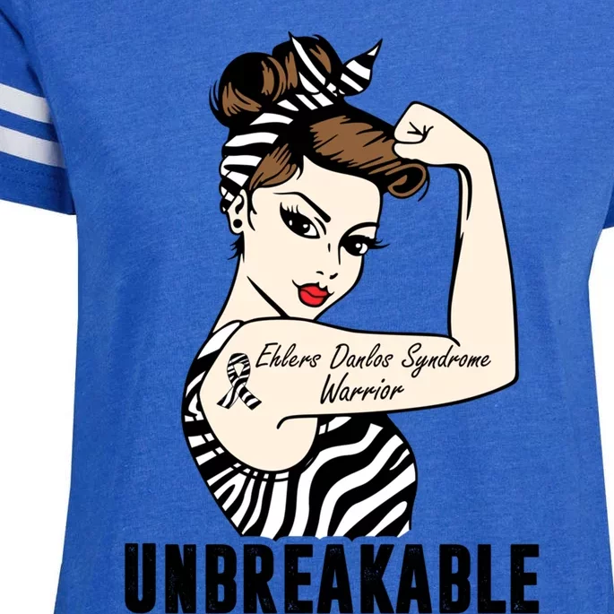 Ehlers Danlos Syndrome Warrior Unbreakable Strong Gift Enza Ladies Jersey Football T-Shirt