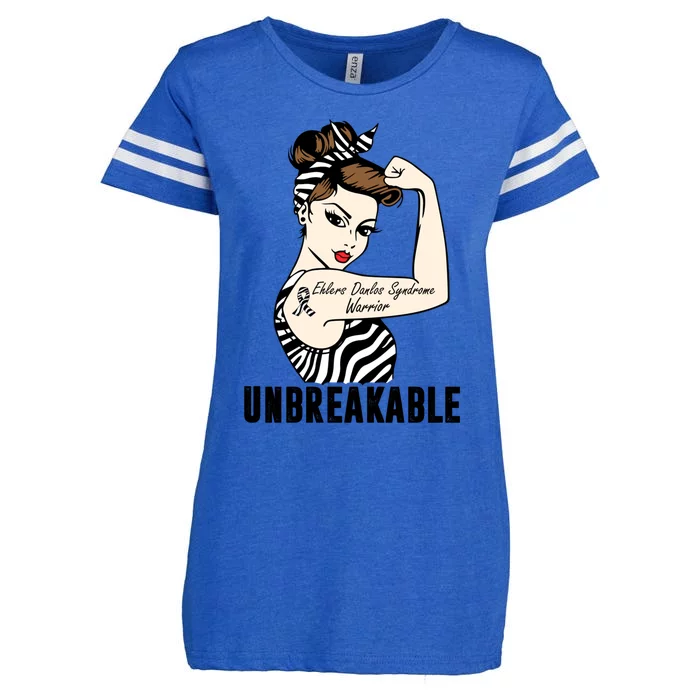 Ehlers Danlos Syndrome Warrior Unbreakable Strong Gift Enza Ladies Jersey Football T-Shirt