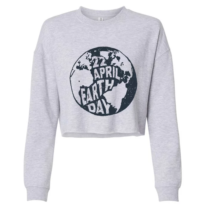 Earth Day Save The Planet Environmentalist Cropped Pullover Crew