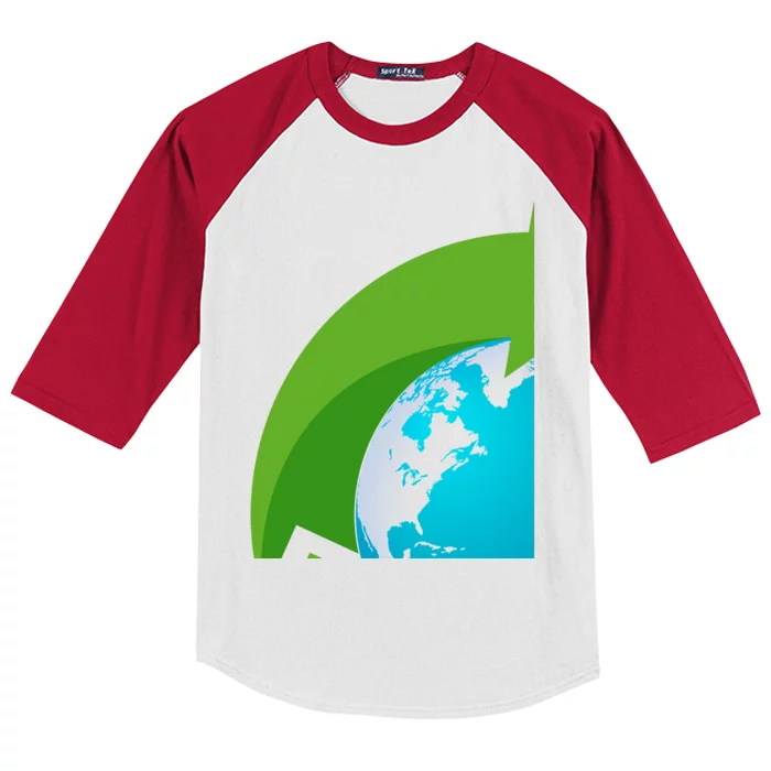 Earth Day Save The Planet Keep It Green Happy Mother Earth Cute Gift Kids Colorblock Raglan Jersey