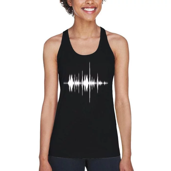 Equalize Disco Sounds Music Women's Racerback Tank