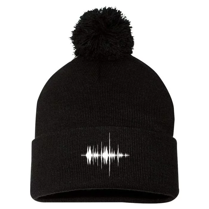 Equalize Disco Sounds Music Pom Pom 12in Knit Beanie