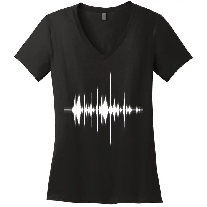 Equalize Disco Sounds Music Women's V-Neck T-Shirt