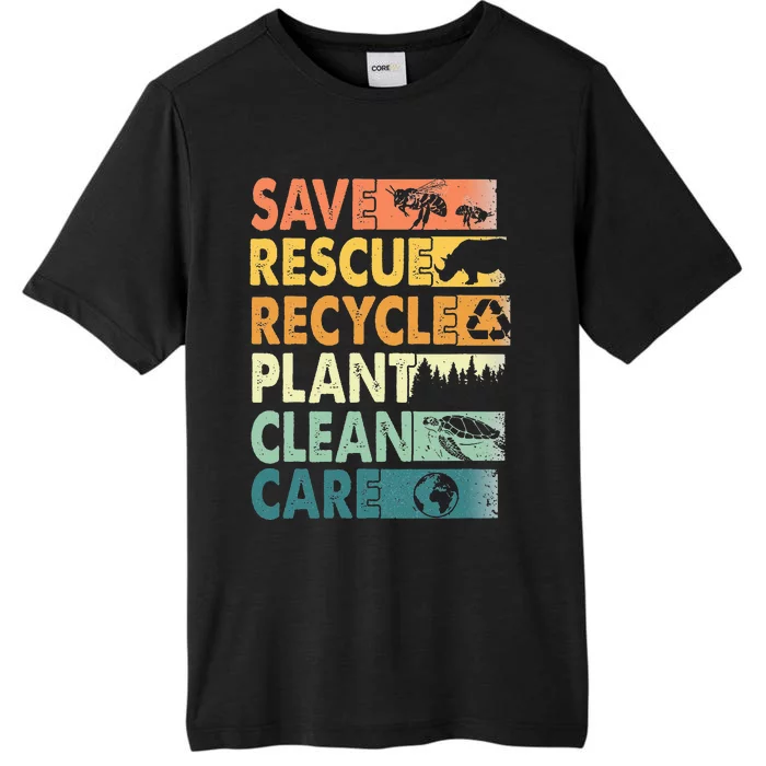 Earth Day Save Bees Rescue Animals Recycle Plastics ChromaSoft Performance T-Shirt