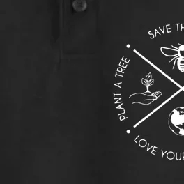 Earth Day Save The Bees Plant More Trees Clean The Seas Dry Zone Grid Performance Polo