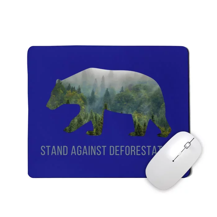 Earth Day Stand Against Deforestation Bear Cool Gift Mousepad