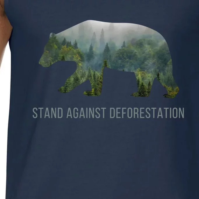 Earth Day Stand Against Deforestation Bear Cool Gift Comfort Colors® Tank Top