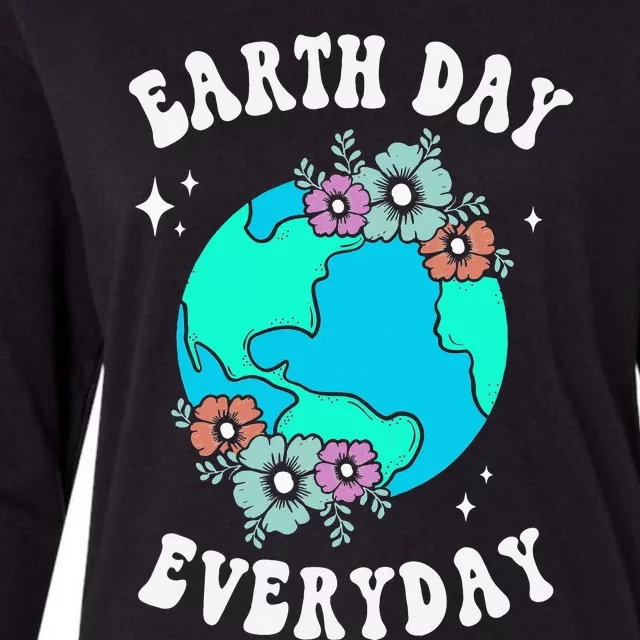 Earth Day Save Our Home Plant More Trees Go Planet Womens Cotton Relaxed Long Sleeve T-Shirt