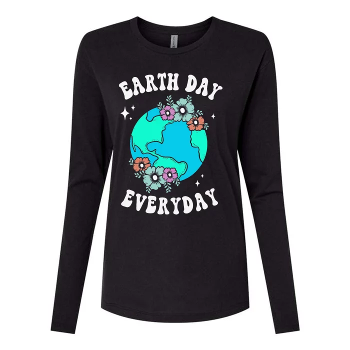 Earth Day Save Our Home Plant More Trees Go Planet Womens Cotton Relaxed Long Sleeve T-Shirt