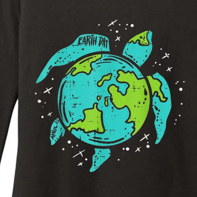 Earth Day Sea Turtle Save The Planet Cute Womens CVC Long Sleeve Shirt