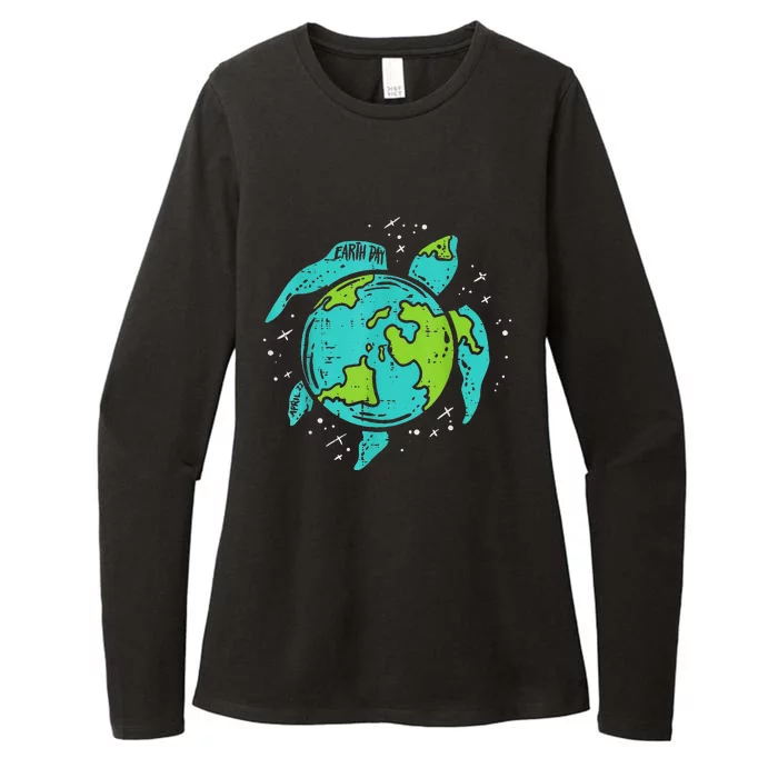 Earth Day Sea Turtle Save The Planet Cute Womens CVC Long Sleeve Shirt