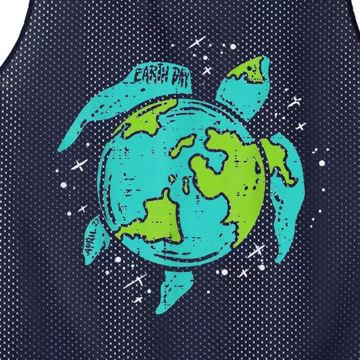 Earth Day Sea Turtle Save The Planet Cute Mesh Reversible Basketball Jersey Tank