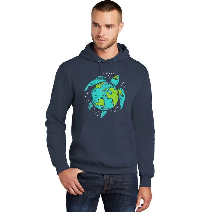 Earth Day Sea Turtle Save The Planet Cute Tall Hoodie