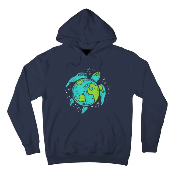 Earth Day Sea Turtle Save The Planet Cute Tall Hoodie