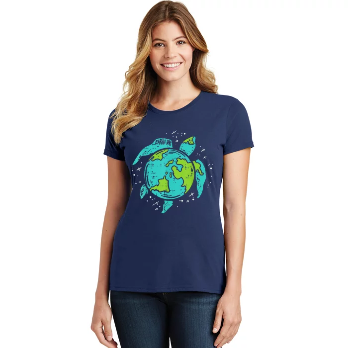 Earth Day Sea Turtle Save The Planet Cute Women's T-Shirt