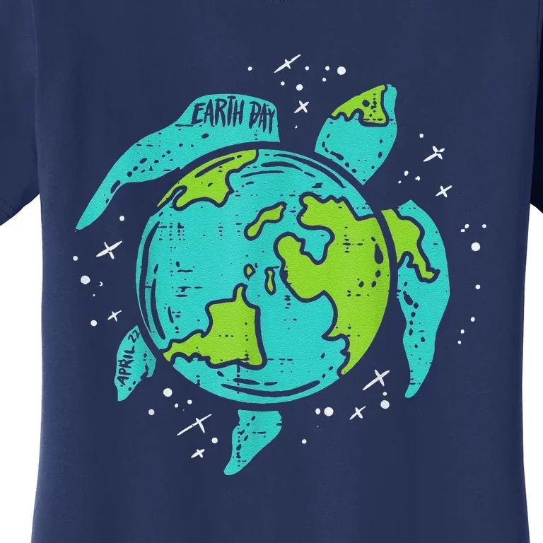 Earth Day Sea Turtle Save The Planet Cute Women's T-Shirt