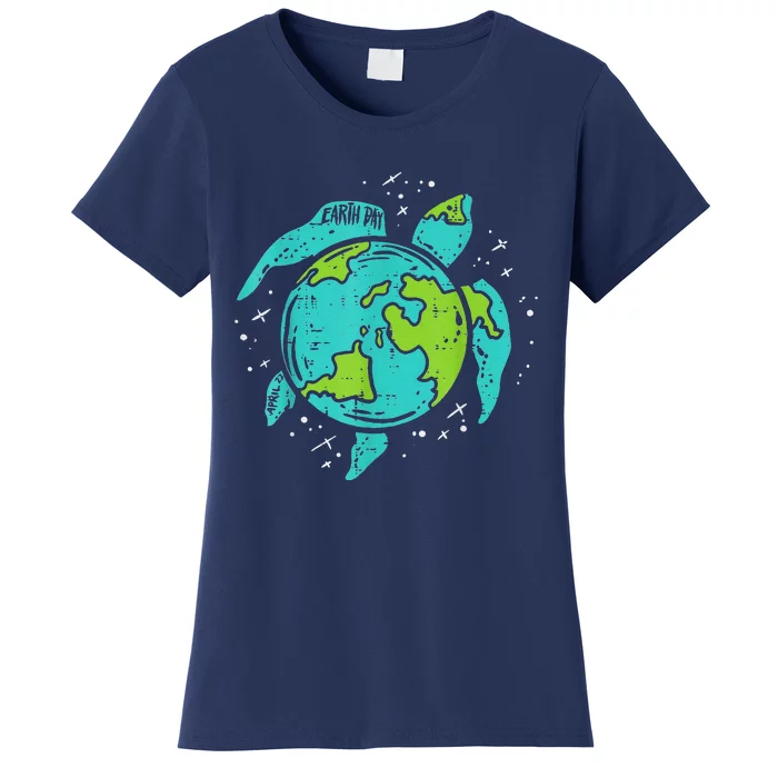 Earth Day Sea Turtle Save The Planet Cute Women's T-Shirt