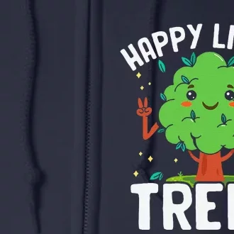 Earth Day Save The Earth Environmentalist Happy Little Trees Full Zip Hoodie