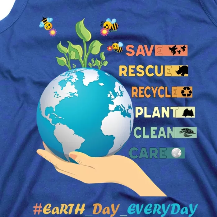 Earth Day Save Bees Rescue Animals Recycle Plastics Gift Tank Top