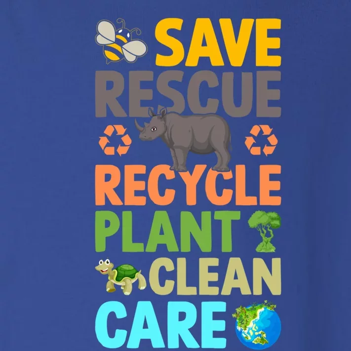 Earth Day Save Bees Rescue Animals Recycle Plastics Great Gift Toddler Long Sleeve Shirt