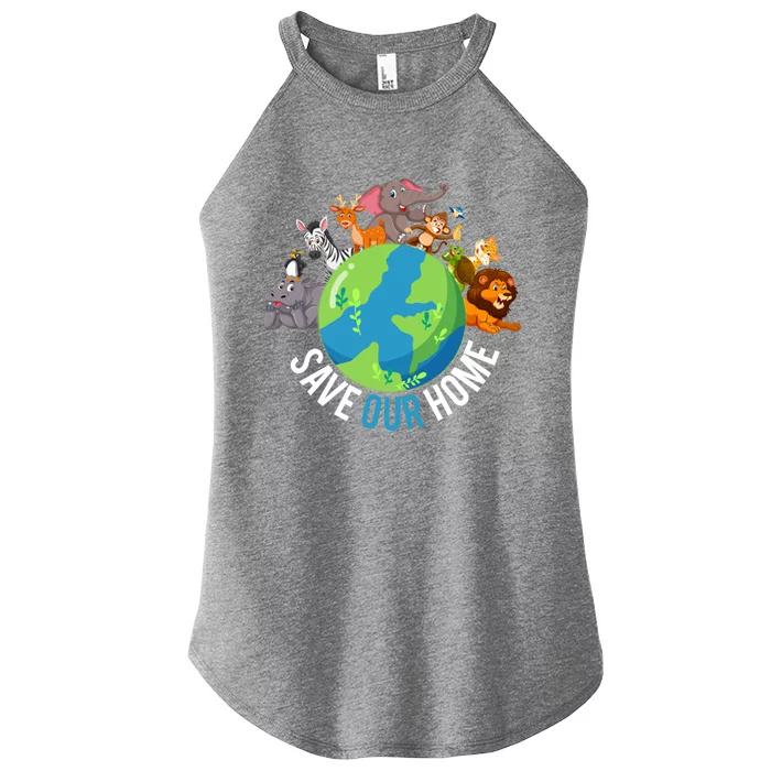 Earth Day Save Our Home Animals Wildlife Environt Planet Gift Women’s Perfect Tri Rocker Tank