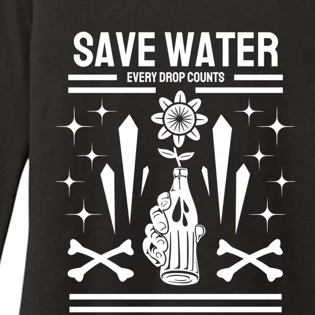 Earth Day Save Water Every Drop Counts Pro Environt Cute Gift Womens CVC Long Sleeve Shirt