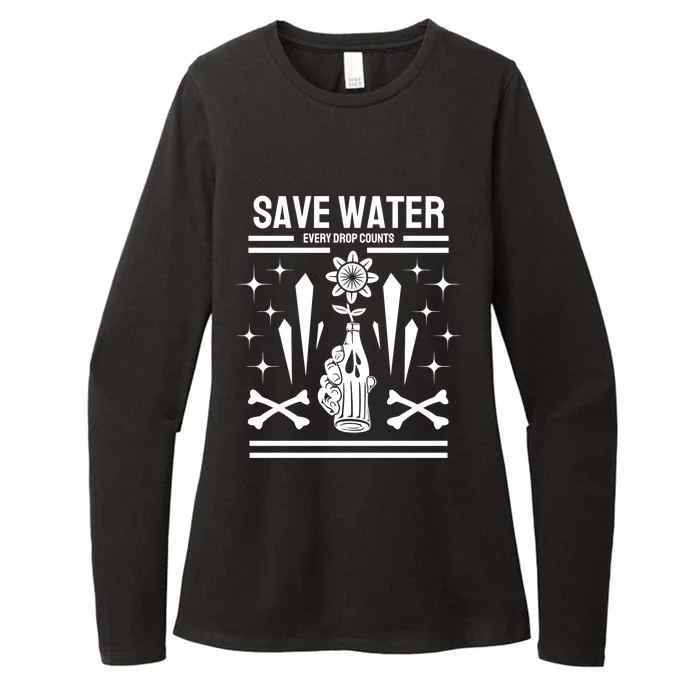 Earth Day Save Water Every Drop Counts Pro Environt Cute Gift Womens CVC Long Sleeve Shirt