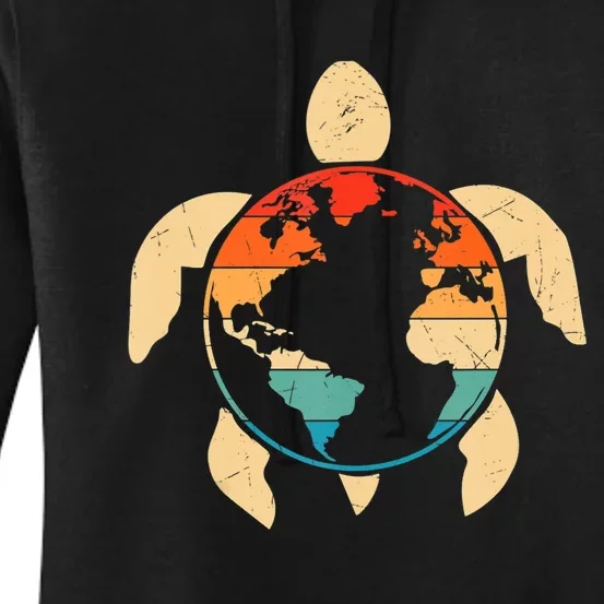 Earth Day Save Environment Cute Turtle Planet Protection Women's Pullover Hoodie