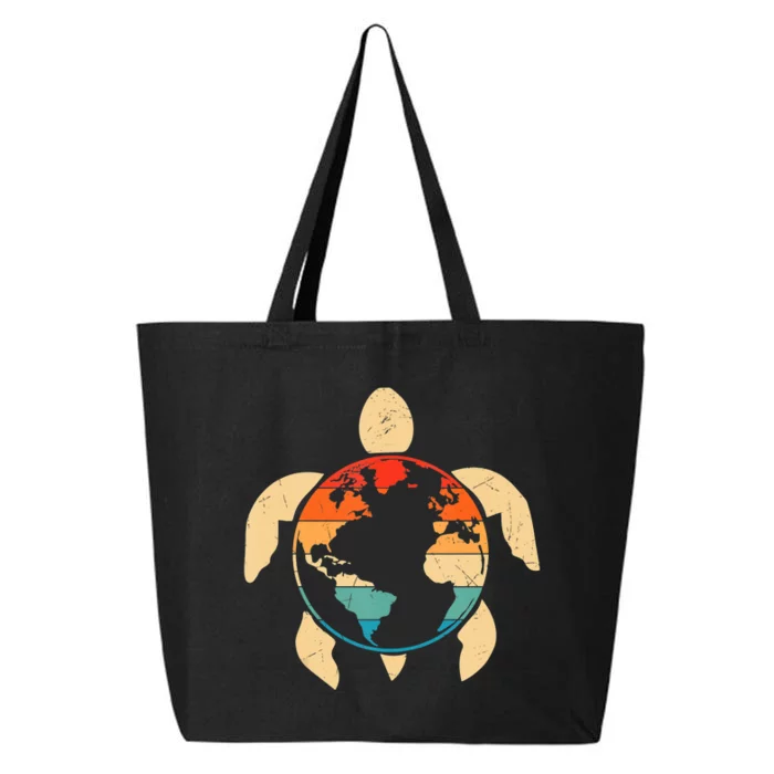 Earth Day Save Environment Cute Turtle Planet Protection 25L Jumbo Tote