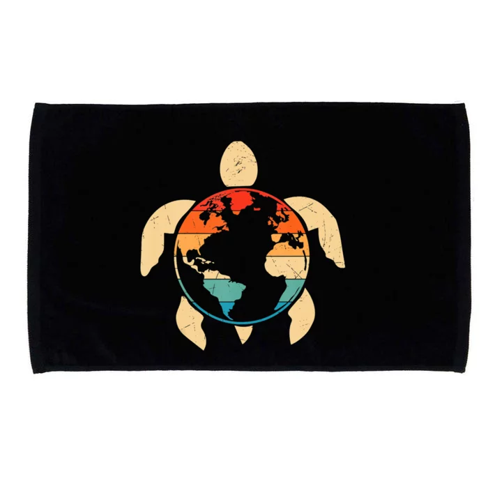 Earth Day Save Environment Cute Turtle Planet Protection Microfiber Hand Towel