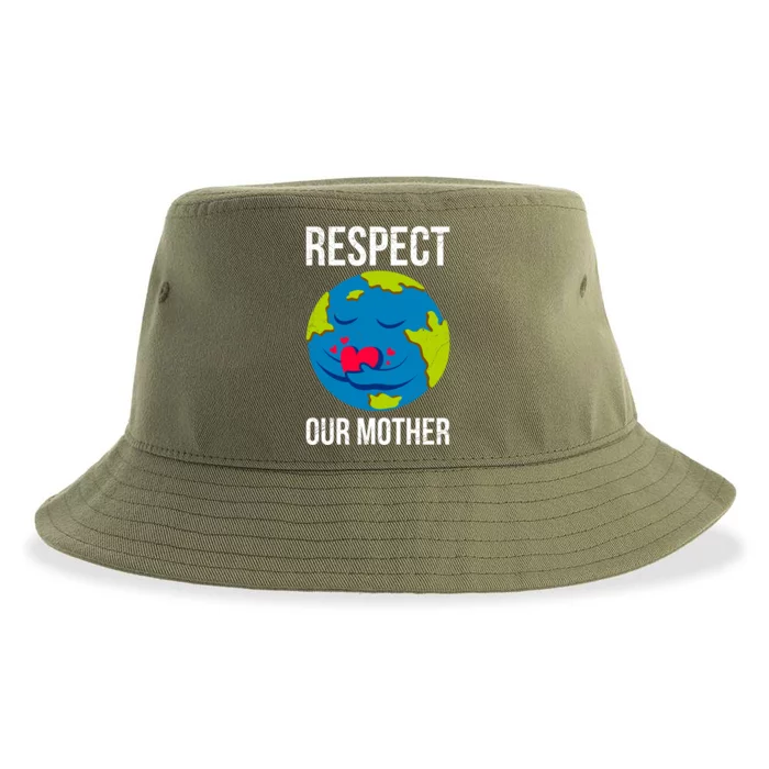 Earth Day Saying: Respect Our Mother Mother Earth Earth Day Gift Sustainable Bucket Hat