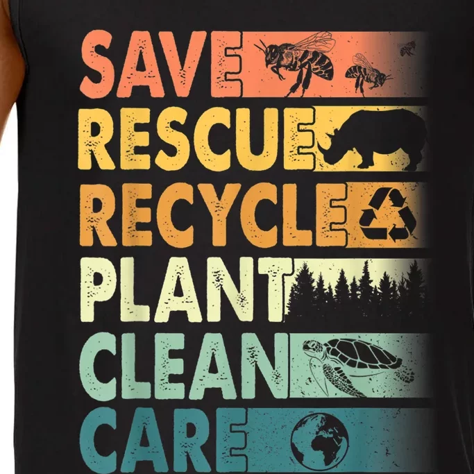 Earth Day Save Bees Rescue Animals Recycle Plastics Comfort Colors® Tank Top