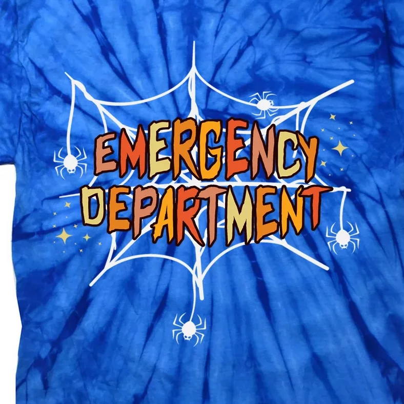 Emergency Departt Staff Halloween Spider Web Er Nurse Gift Tie-Dye T-Shirt