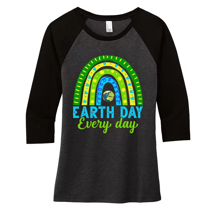 Earth Day Save Our Home Plant More Trees Go Planet Women's Tri-Blend 3/4-Sleeve Raglan Shirt