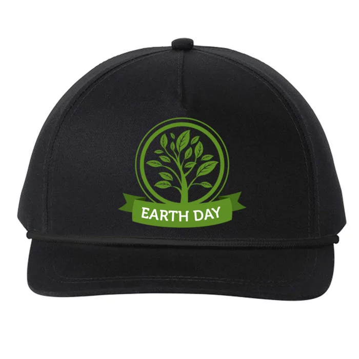 Earth Day Tree Snapback Five-Panel Rope Hat