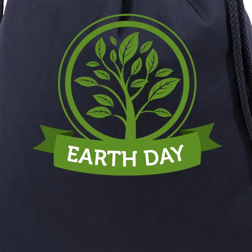 Earth Day Tree Drawstring Bag