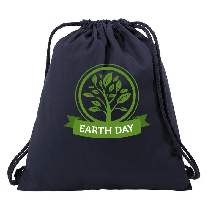 Earth Day Tree Drawstring Bag