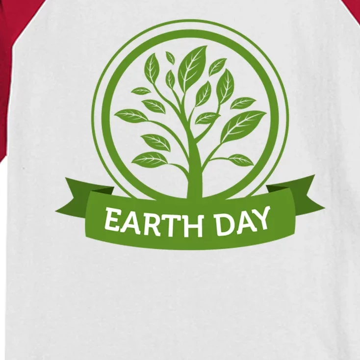 Earth Day Tree Kids Colorblock Raglan Jersey