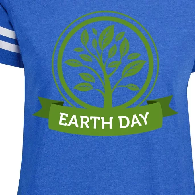 Earth Day Tree Enza Ladies Jersey Football T-Shirt