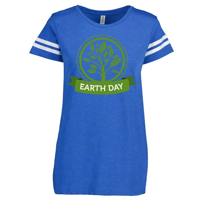 Earth Day Tree Enza Ladies Jersey Football T-Shirt