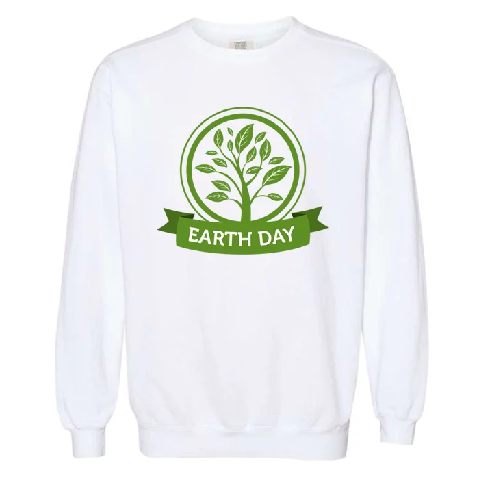 Earth Day Tree Garment-Dyed Sweatshirt