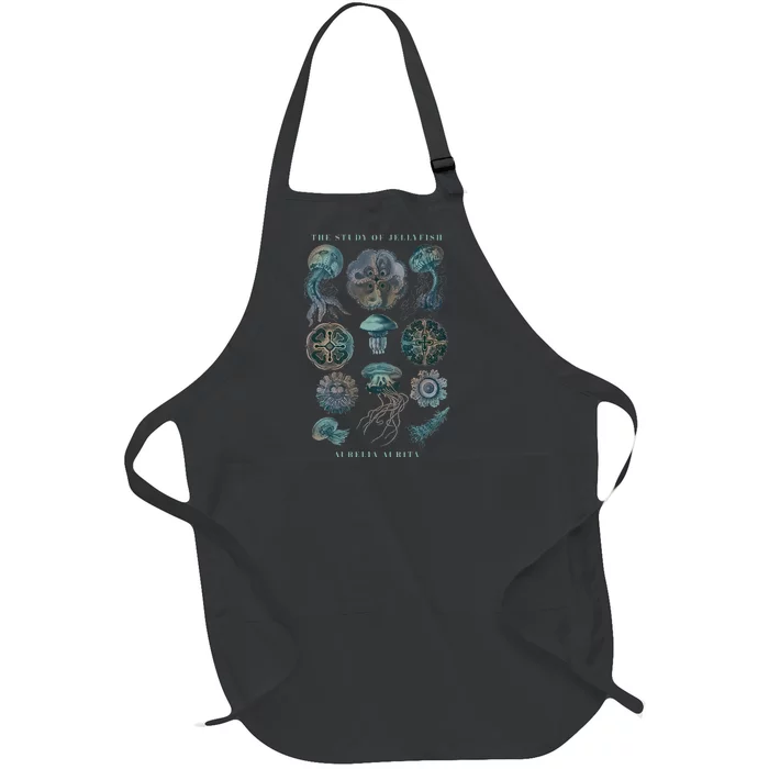 Earth Day The Study Of Jellyfish Full-Length Apron With Pocket