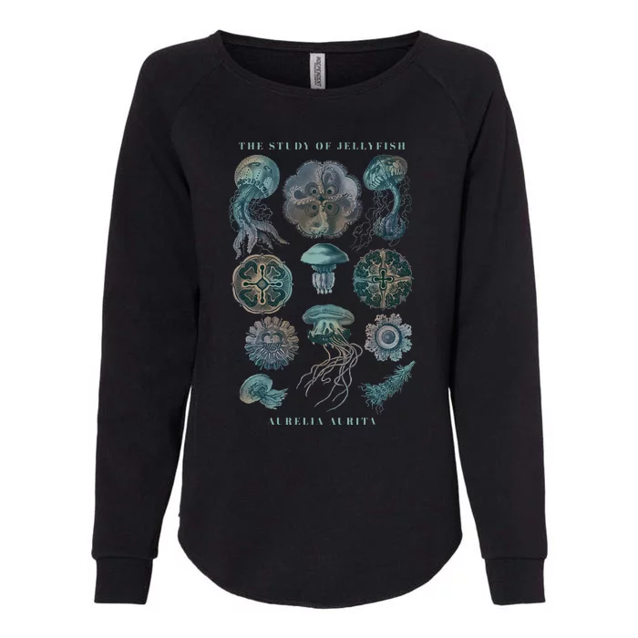 Earth Day The Study Of Jellyfish Womens California Wash Sweatshirt