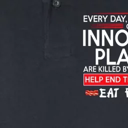 Every Day Thousands Of Innocent Plants Are Killed By Vegetarians Eat Bacon Softstyle Adult Sport Polo